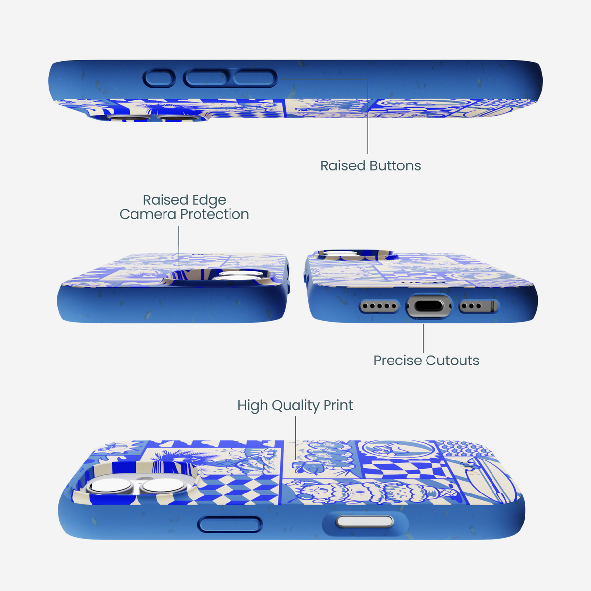 Electric Blue Summer Blues iPhone 17 Case