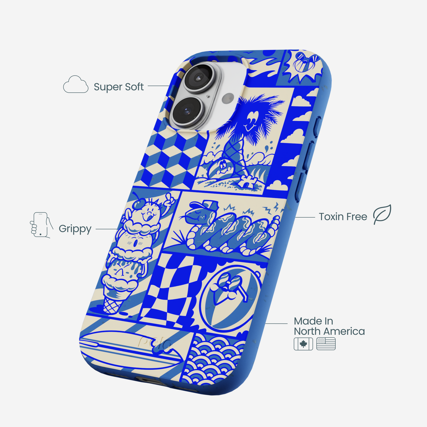 Electric Blue Summer Blues iPhone 17 Case