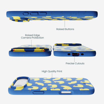 Electric Blue Sunny Ducklings iPhone Air Case