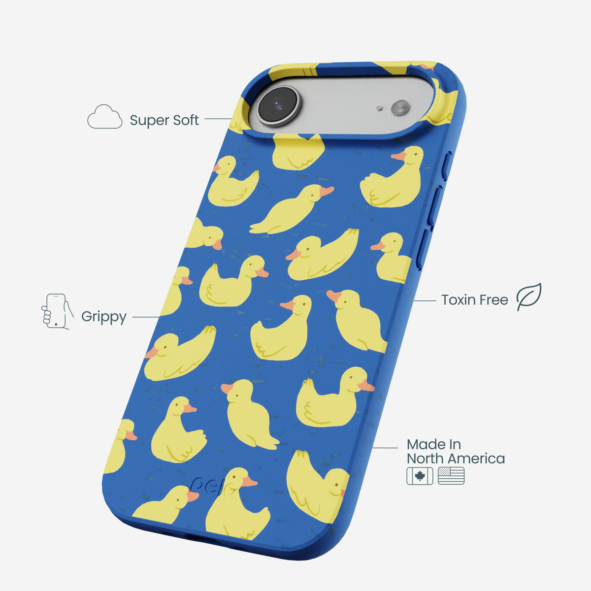 Electric Blue Sunny Ducklings iPhone Air Case