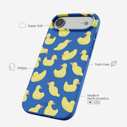 Electric Blue Sunny Ducklings iPhone Air Case