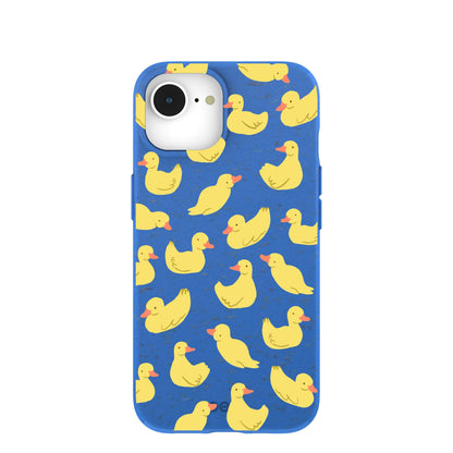 Electric Blue Sunny Ducklings iPhone 16e/17e Case