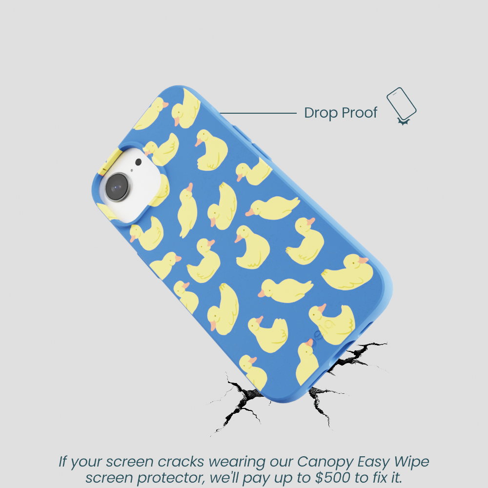 Electric Blue Sunny Ducklings iPhone 16e/17e Case