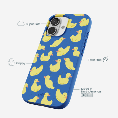 Electric Blue Sunny Ducklings iPhone 17 Case