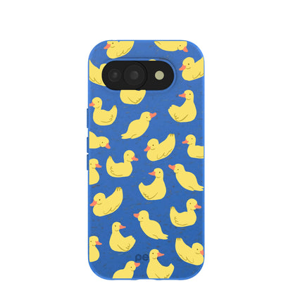 Electric Blue Sunny Ducklings Google Pixel 10a Case