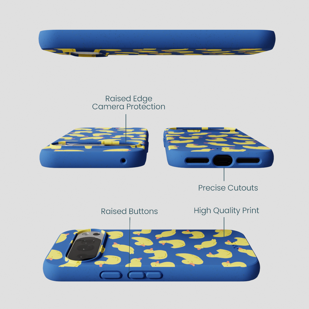 Electric Blue Sunny Ducklings Google Pixel 10/10 Pro Case