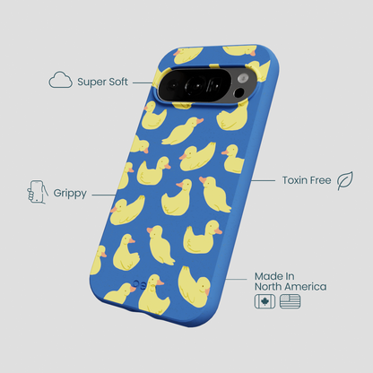 Electric Blue Sunny Ducklings Google Pixel 10/10 Pro Case