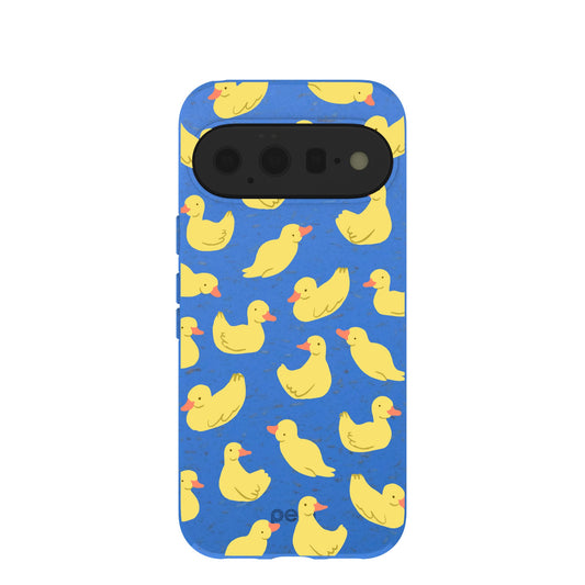 Electric Blue Sunny Ducklings Google Pixel 11 Case