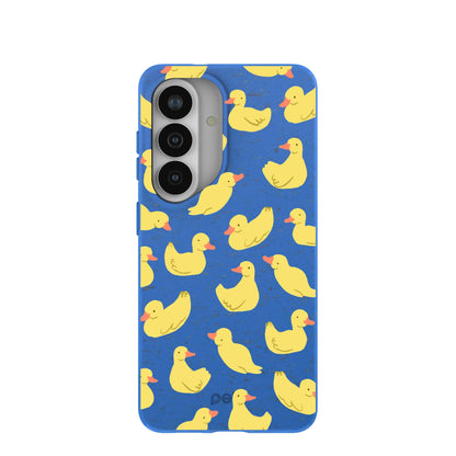 Electric Blue Sunny Ducklings Samsung Galaxy S26 Case