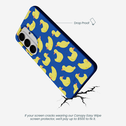 Electric Blue Sunny Ducklings Samsung Galaxy S26 Case