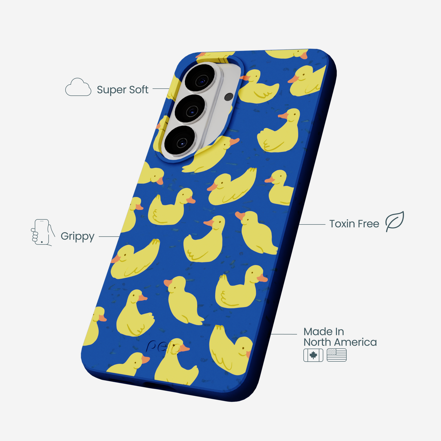 Electric Blue Sunny Ducklings Samsung Galaxy S26 Case
