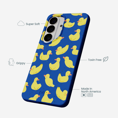 Electric Blue Sunny Ducklings Samsung Galaxy S26 Case