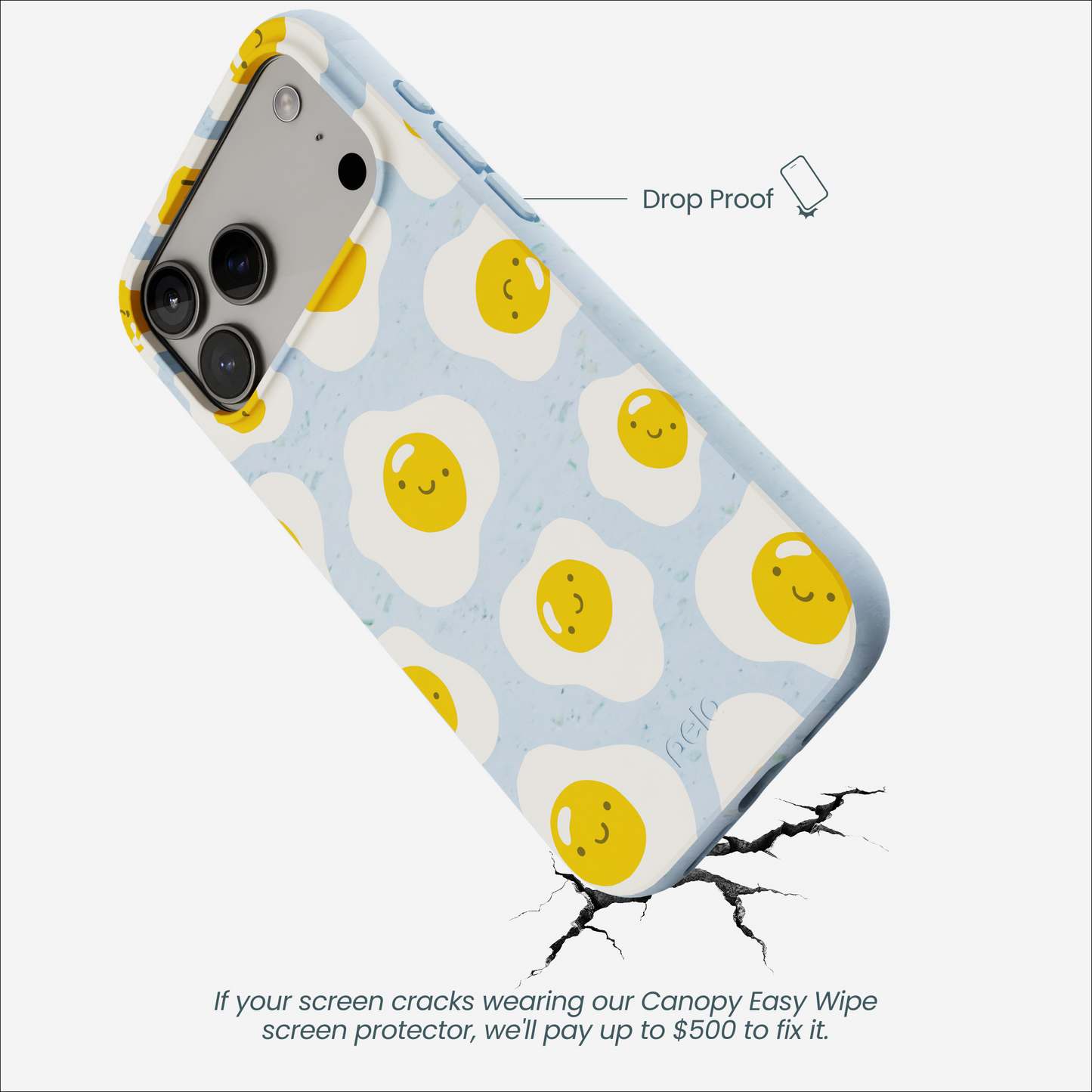 Powder Blue Sunny Side Up iPhone 17 Pro Max Case