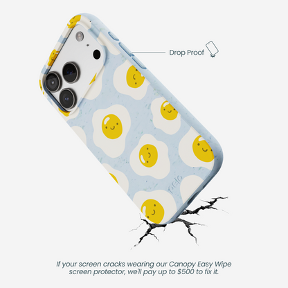 Powder Blue Sunny Side Up iPhone 17 Pro Case