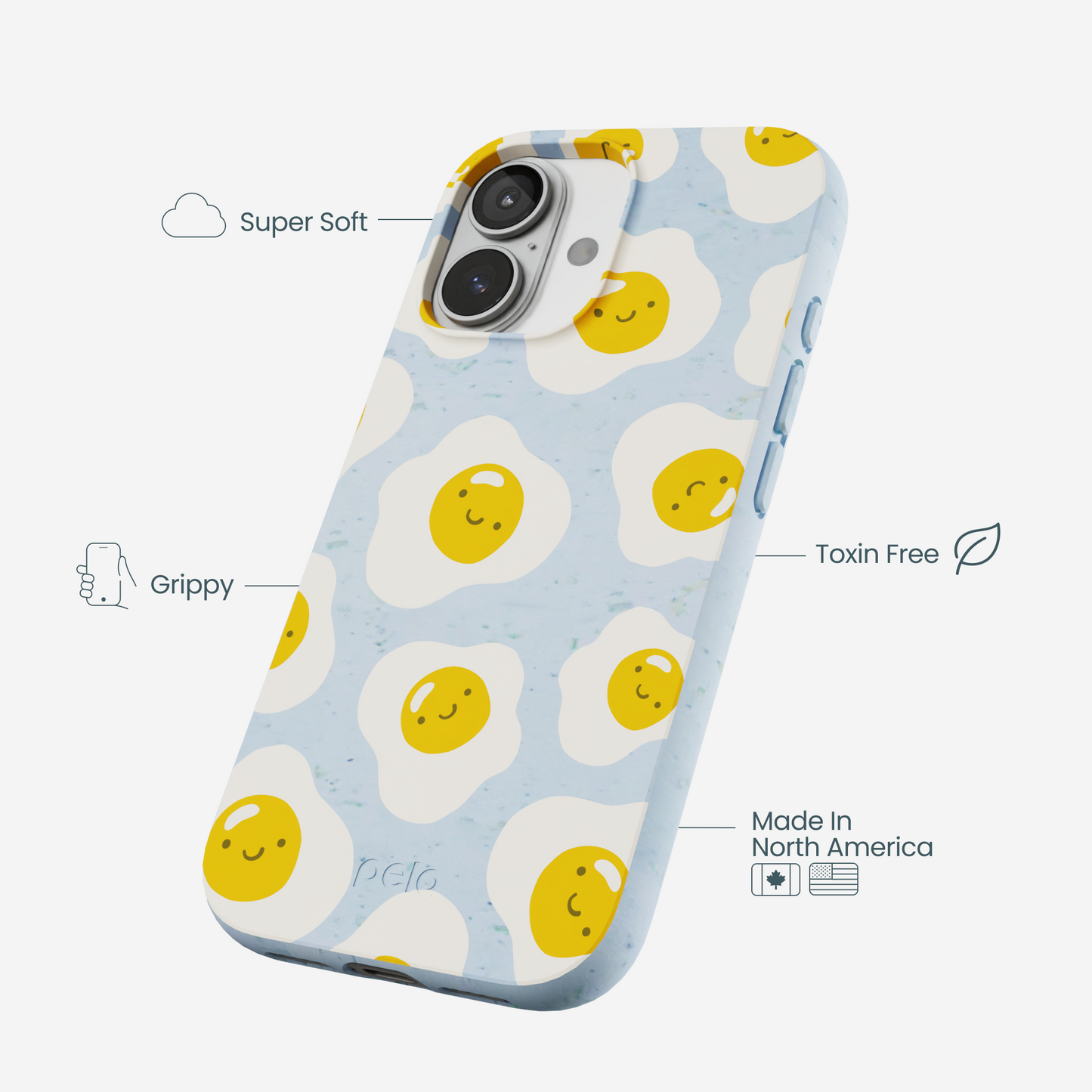 Powder Blue Sunny Side Up iPhone 17 Case
