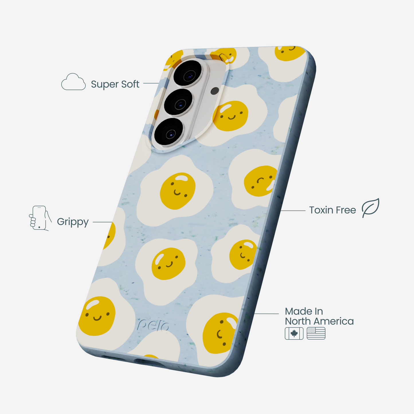 Powder Blue Sunny Side Up Samsung Galaxy S26 Case