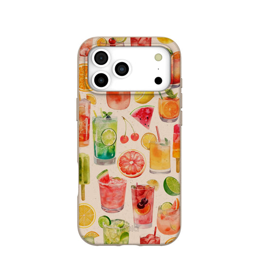 Seashell Sunset Sips iPhone 17 Pro Max Case