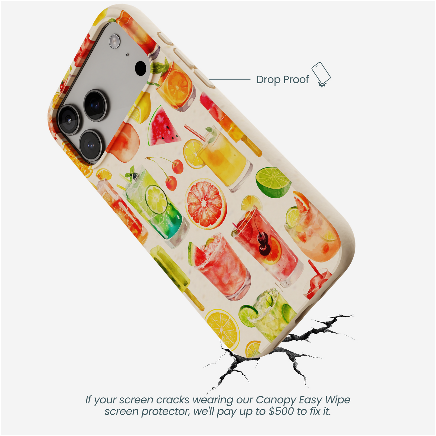Seashell Sunset Sips iPhone 17 Pro Max Case