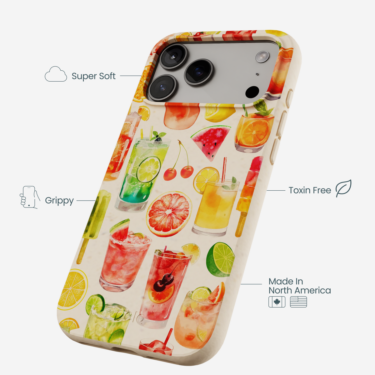 Seashell Sunset Sips iPhone 17 Pro Max Case