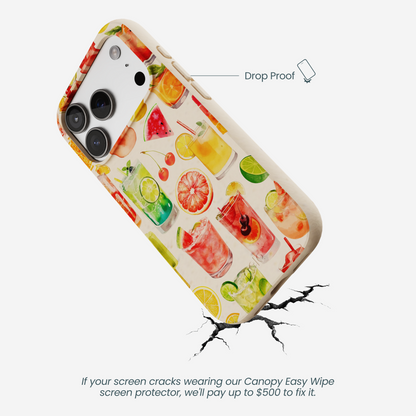 Seashell Sunset Sips iPhone 17 Pro Case