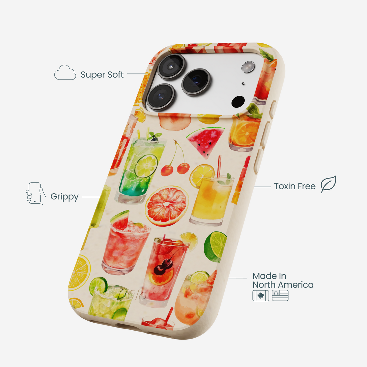 Seashell Sunset Sips iPhone 17 Pro Case