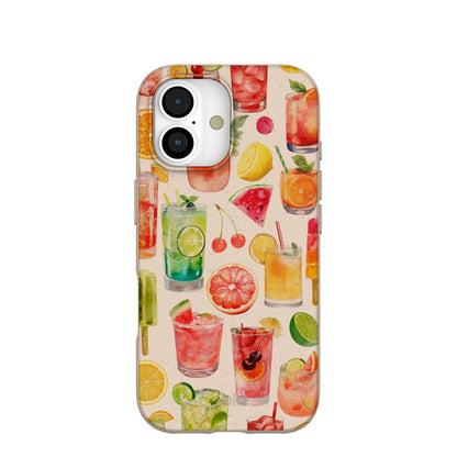 Seashell Sunset Sips iPhone 17 Case