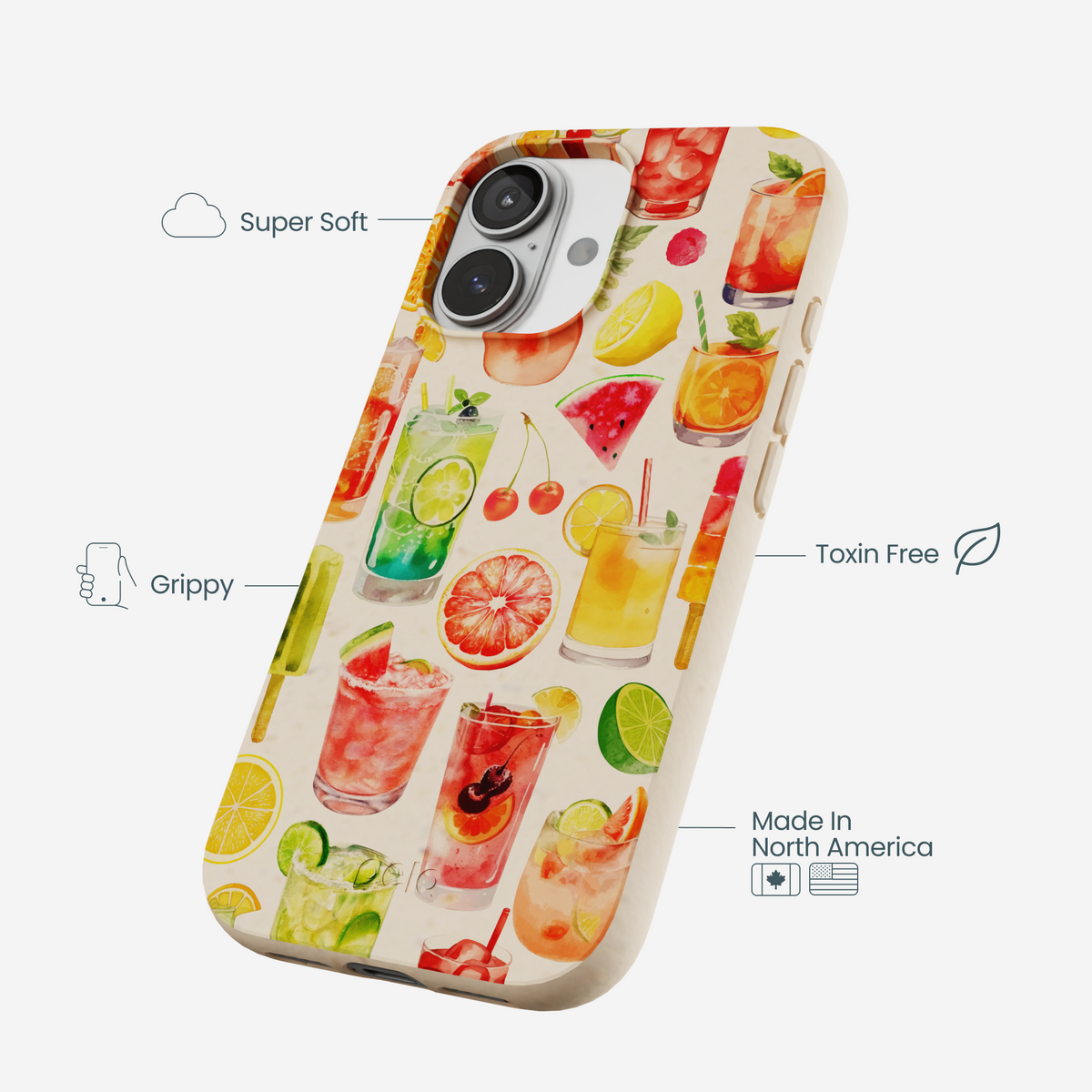 Seashell Sunset Sips iPhone 17 Case
