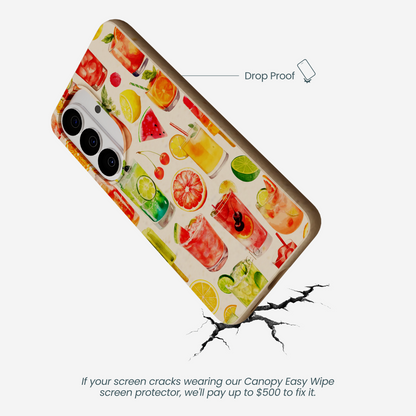 Seashell Sunset Sips Samsung Galaxy S26 Case