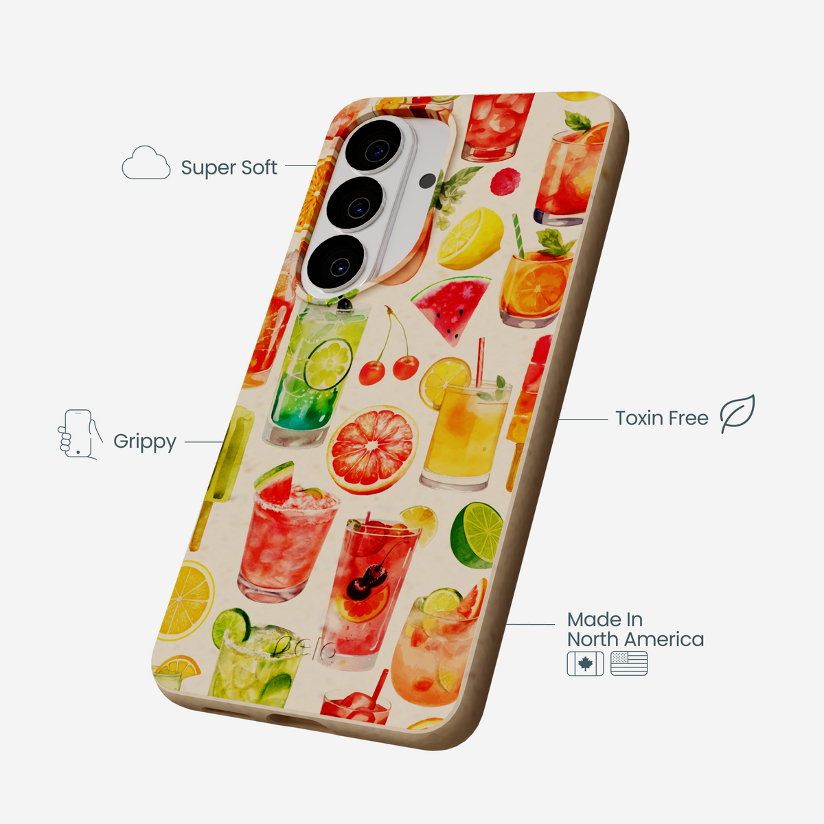Seashell Sunset Sips Samsung Galaxy S26 Case