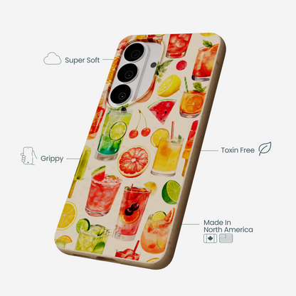 Seashell Sunset Sips Samsung Galaxy S26 Case