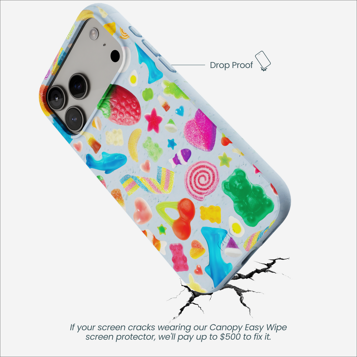Powder Blue Super Gummies iPhone 17 Pro Max Case