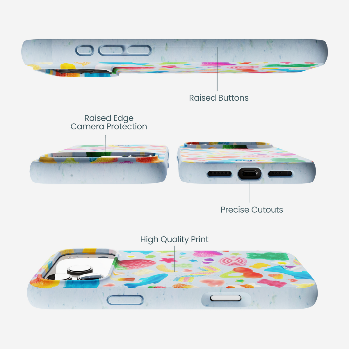 Powder Blue Super Gummies iPhone 17 Pro Max Case