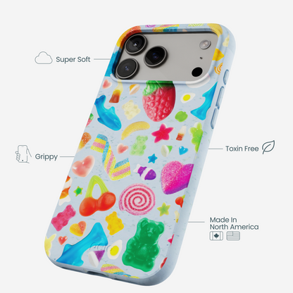 Powder Blue Super Gummies iPhone 17 Pro Max Case