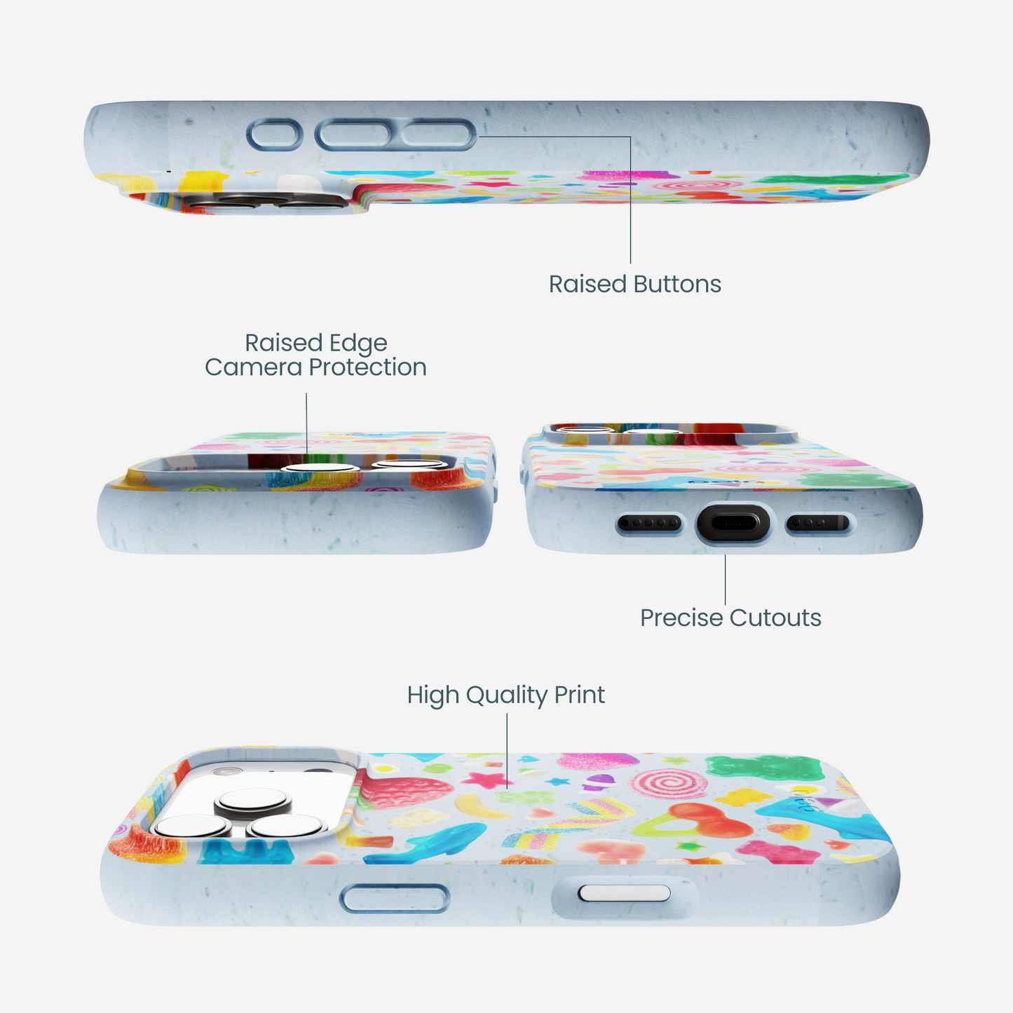 Powder Blue Super Gummies iPhone 17 Pro Case