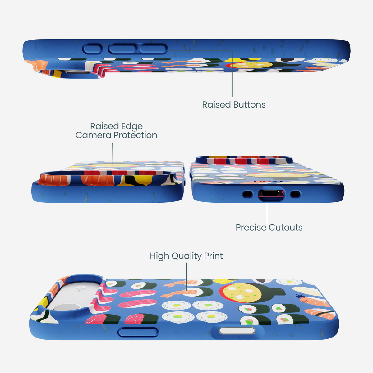 Electric Blue Sushi Night iPhone Air Case