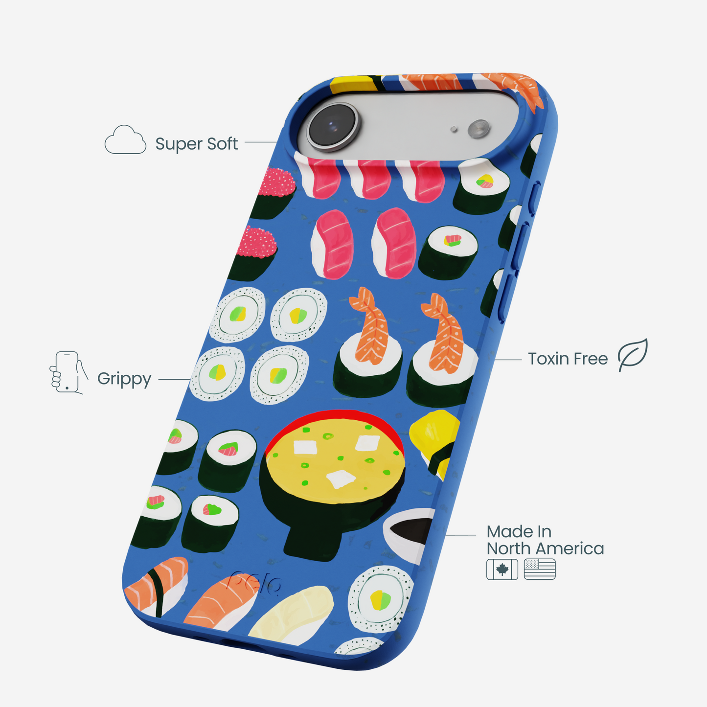 Electric Blue Sushi Night iPhone Air Case