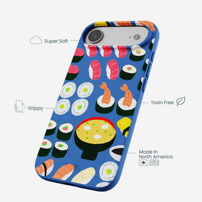 Electric Blue Sushi Night iPhone Air Case