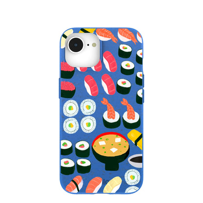 Electric Blue Sushi Night iPhone 16e/17e Case