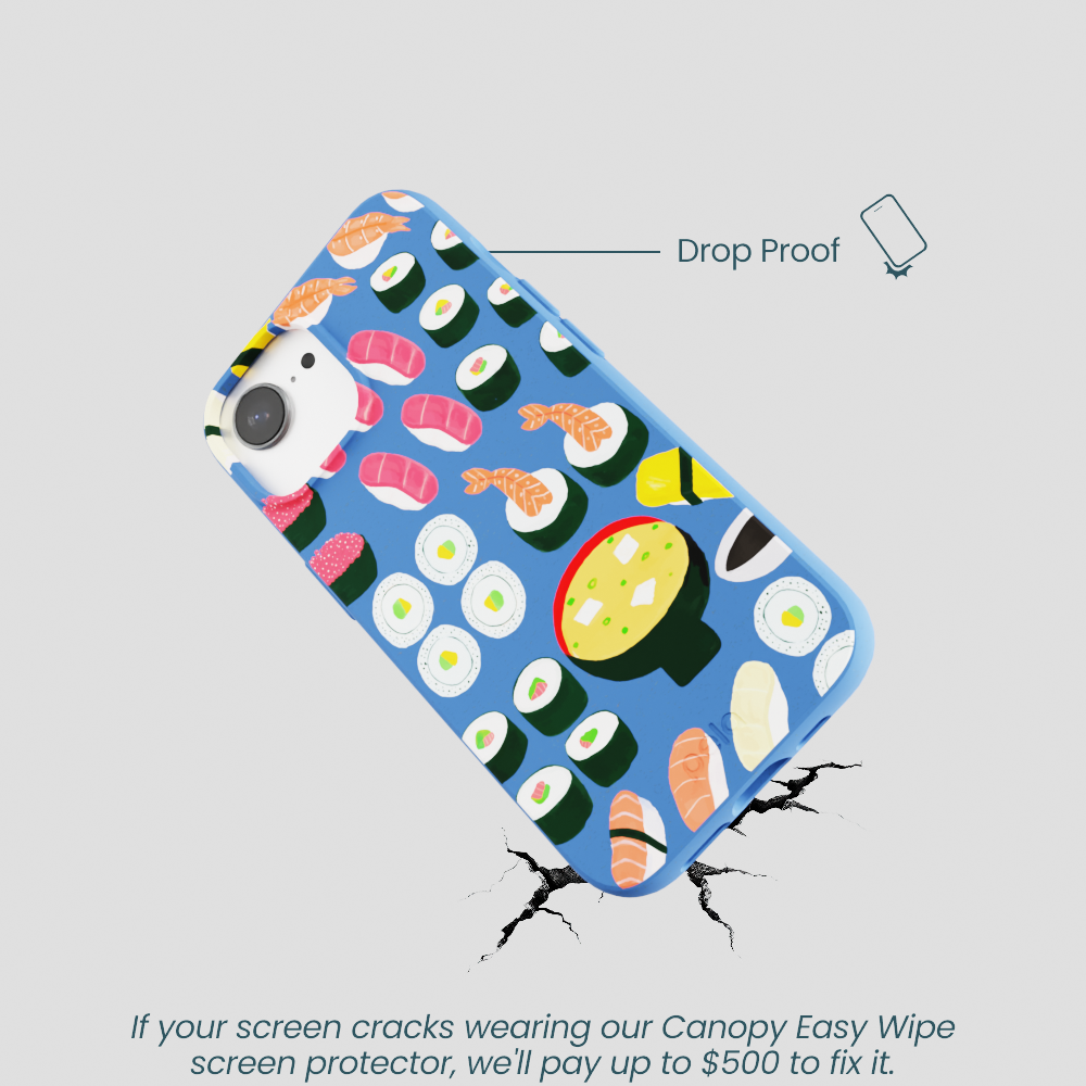 Electric Blue Sushi Night iPhone 16e/17e Case
