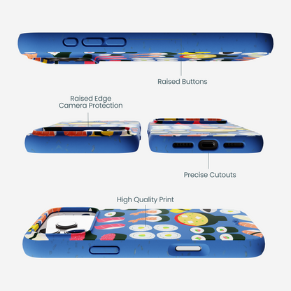 Electric Blue Sushi Night iPhone 17 Pro Max Case