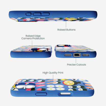 Electric Blue Sushi Night iPhone 17 Case