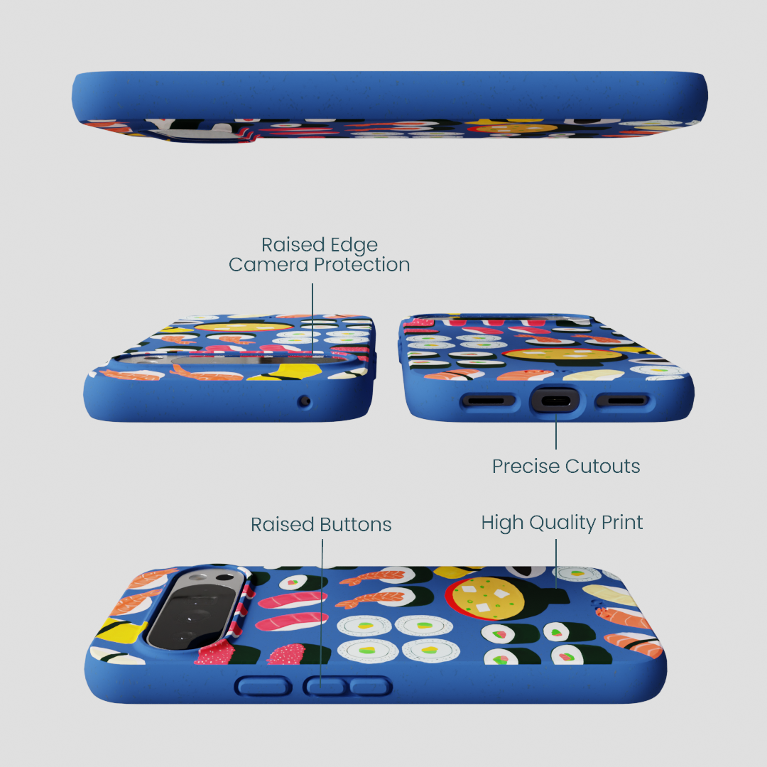 Electric Blue Sushi Night Google Pixel 10 Pro XL Case