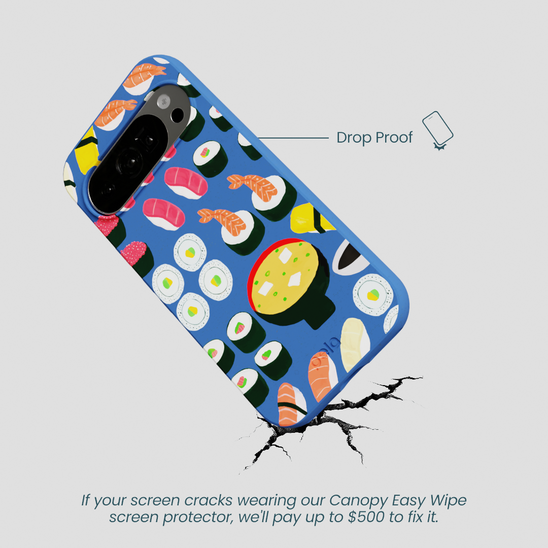 Electric Blue Sushi Night Google Pixel 10/10 Pro Case
