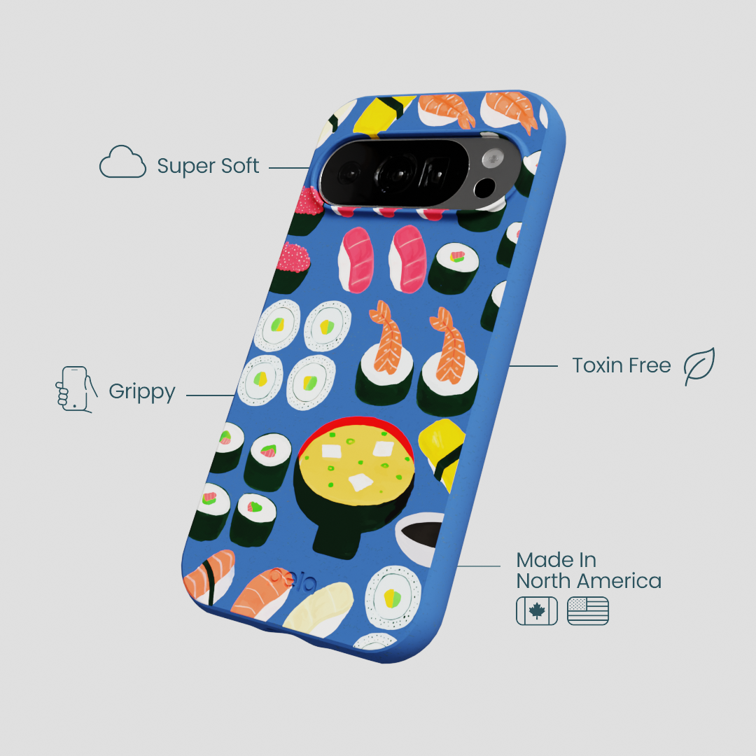Electric Blue Sushi Night Google Pixel 10/10 Pro Case