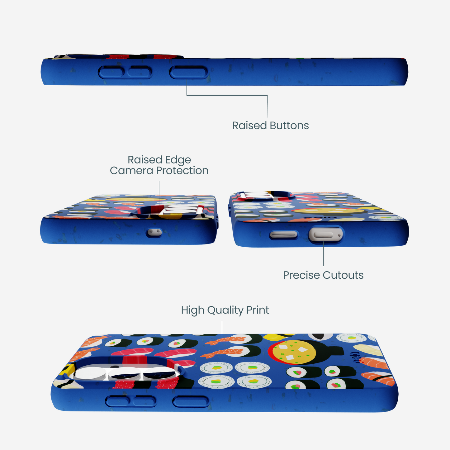 Electric Blue Sushi Night Samsung Galaxy S26 Case