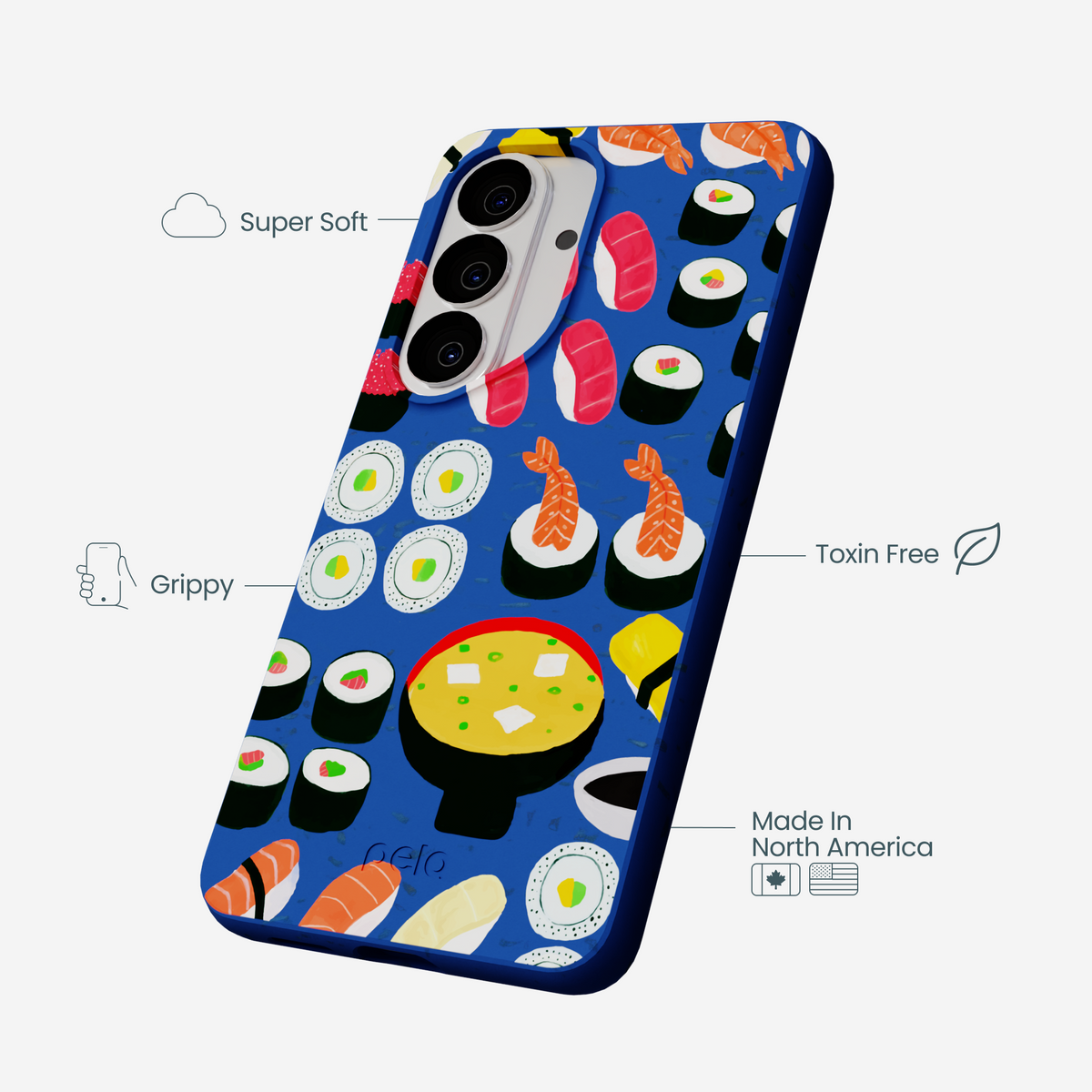 Electric Blue Sushi Night Samsung Galaxy S26 Case