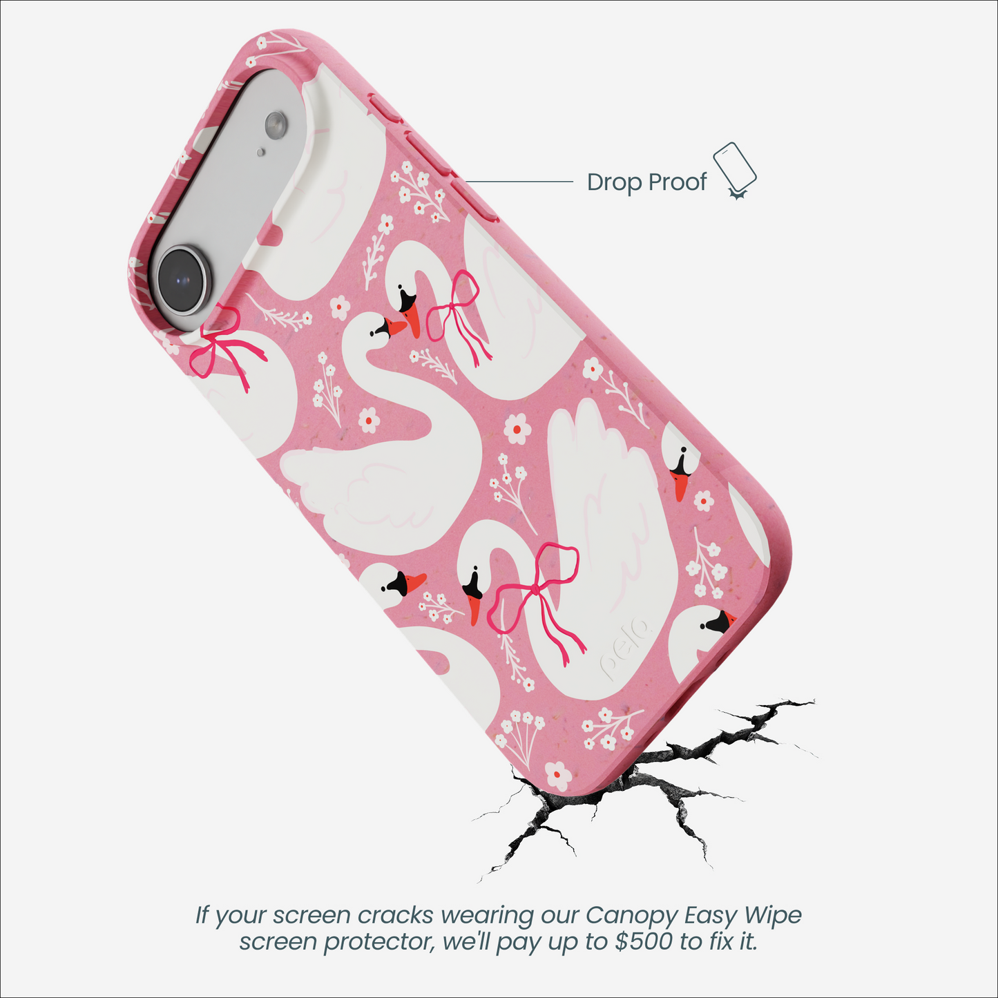 Bubblegum Pink Swan Garden iPhone Air Case