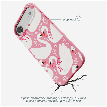 Bubblegum Pink Swan Garden iPhone Air Case