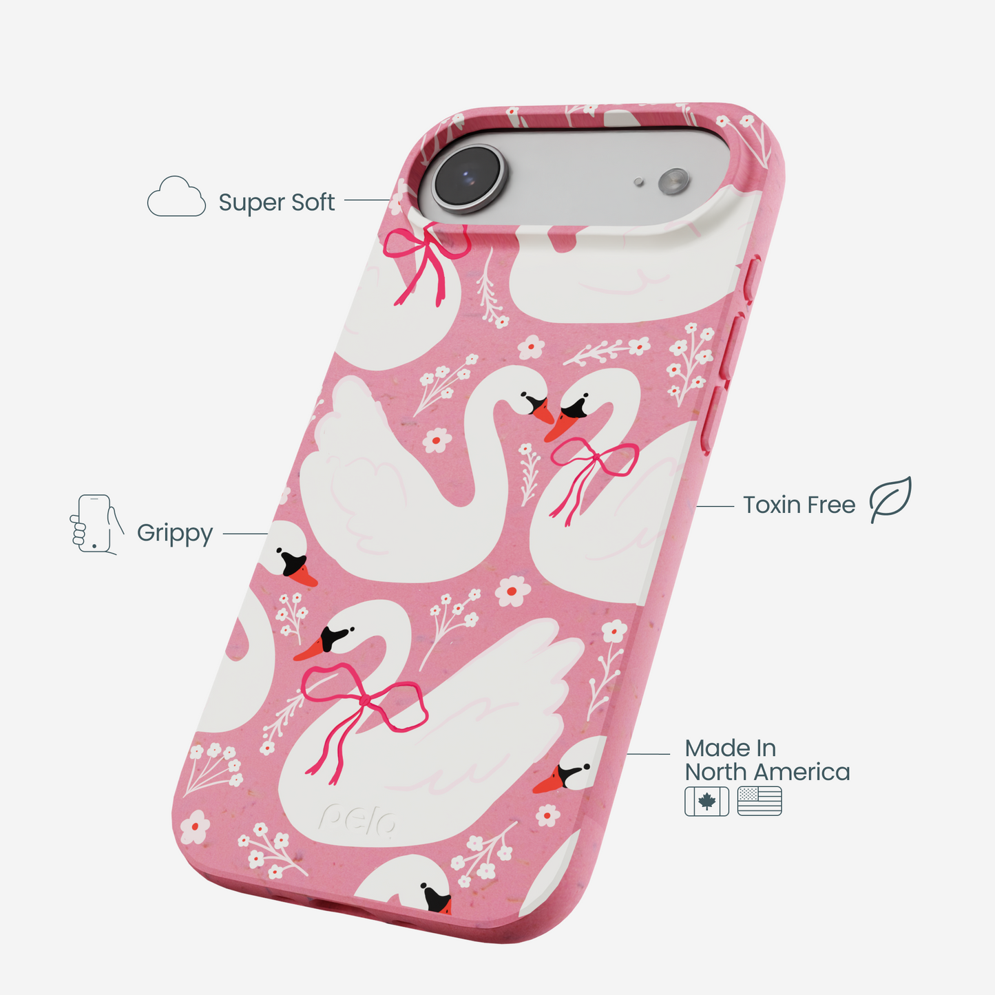 Bubblegum Pink Swan Garden iPhone Air Case