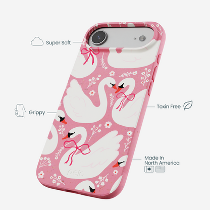 Bubblegum Pink Swan Garden iPhone Air Case
